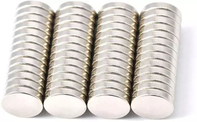 52 pièce Aimant de néodyme 10 mm de diamètre x 2 mm dépaisseur avec 2.2 kg Trac