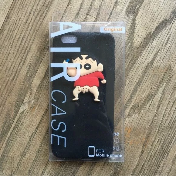Funny Cute Crayon Shin-chan Black Phone Case For Apple iPhone 6 / 6s