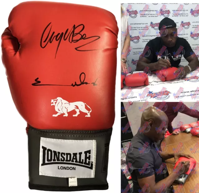 Chris Eubank & Nigel Benn Dual Signed Lonsdale Boxing Glove See Proof & Coa