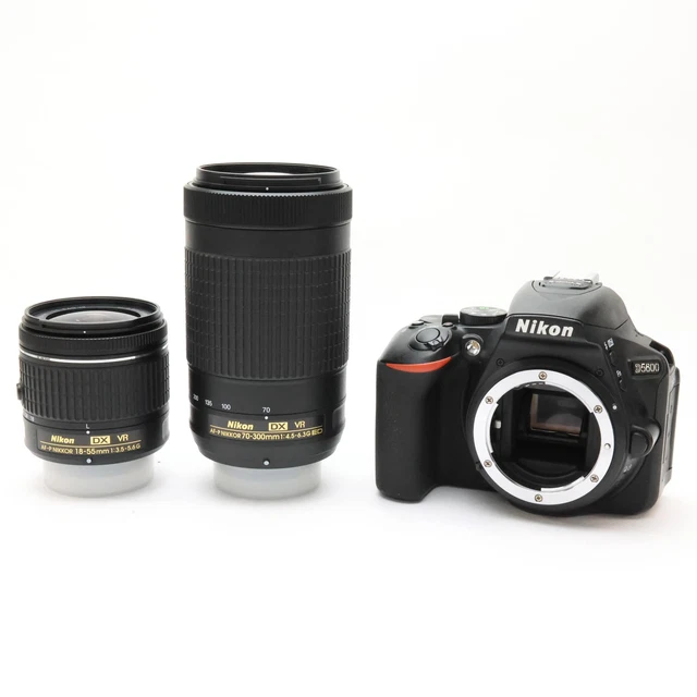 NIKON D5600 CAMERA Kit 18-55mm 70-300mm with Extras $721.52