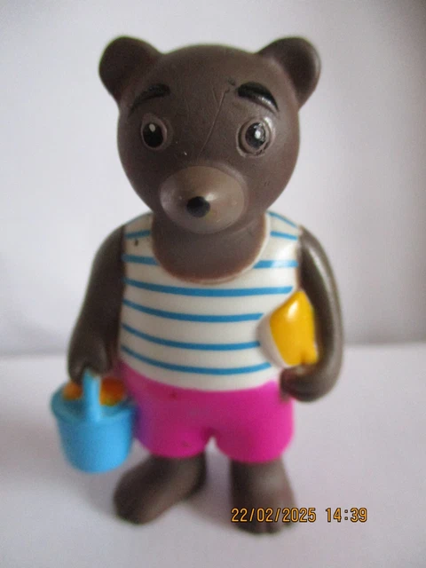 Figurine Petit Ours Brun En PVC - Personnage De BD - Occasion - Collection Ou Jouet Enfant