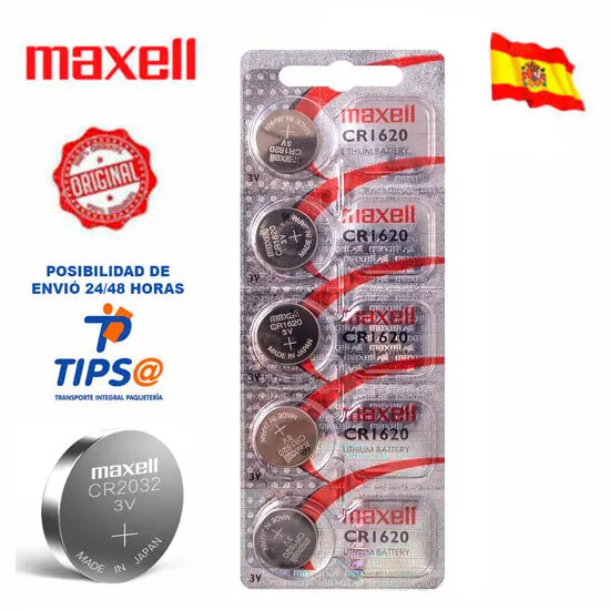 Pilas Litio Maxell Cr1620 3V Baterias Botón Maxell De 1 A 10 Unidades