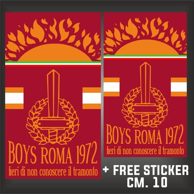 Lot De 10 Stickers/adhesifs Ultras ROMA – Format Moyen – Pour Affichage