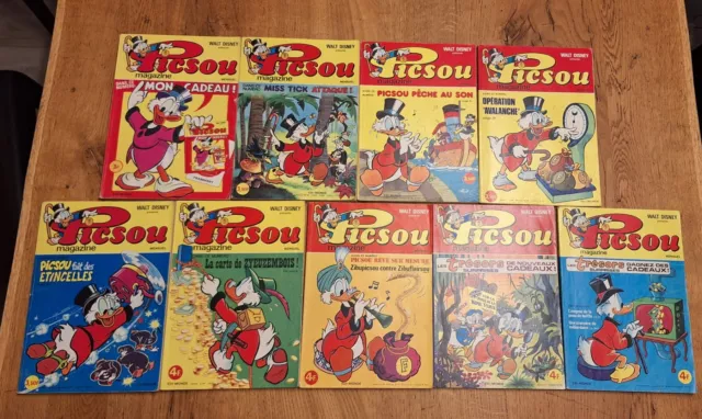 Lot de 9 Picsou Magazine Première Génération n° 28 40 41 49 52 56 64 68 69