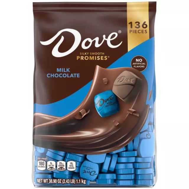 DOVE PROMISES Milk Chocolate Candy, 136 Ct Bulk Bag