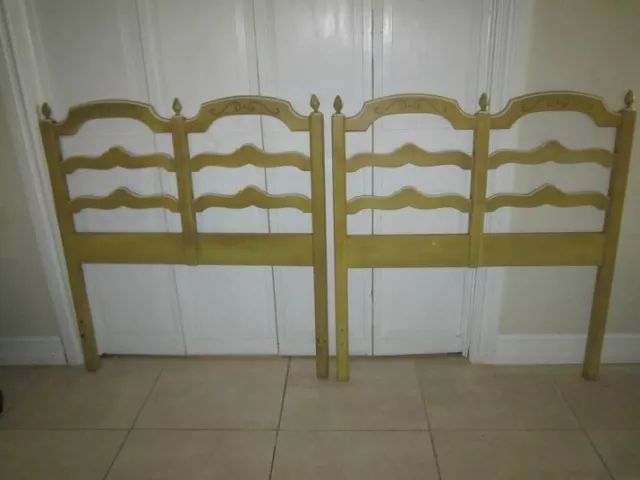 American of Martinsville Wood Country Farmhouse Style Twin Headboards Set of Two