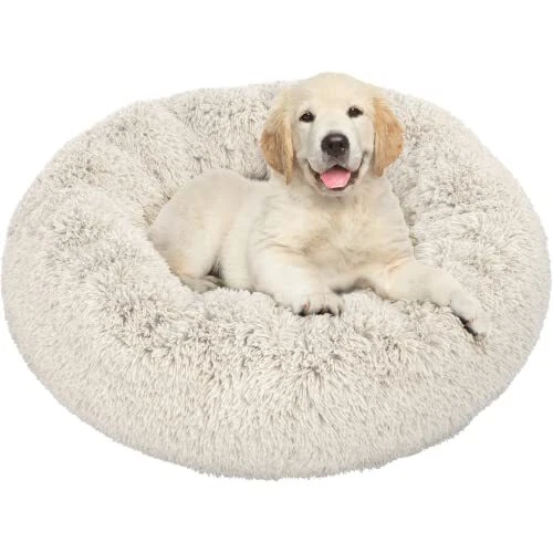 Active Pets Plush Calming Dog Bed Donut Dog Bed for Small Dogs Medium & Large...