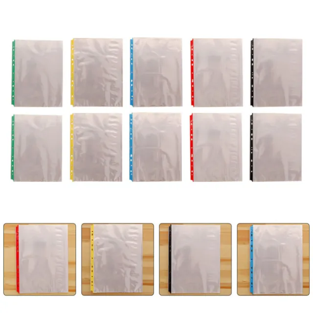 100 piezas película de protección de datos Pp abrazaderas de colores carpeta de archivos color