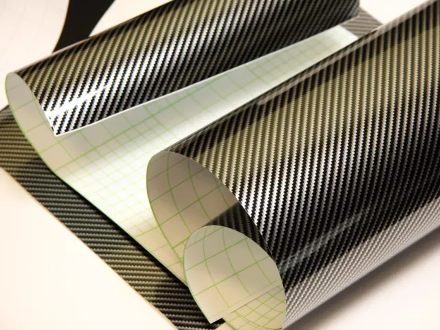 11,58€/m² 2D Carbonfolie Silber 100x152cm Blasenfrei mit Luftkanäle Car Wrapping