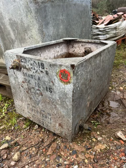 Galvanised Steel Riveted Water Header Tank, Trough, Garden Planter