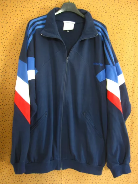 veste de sport Adidas marine et blanc- année 90 - Label Emmaüs