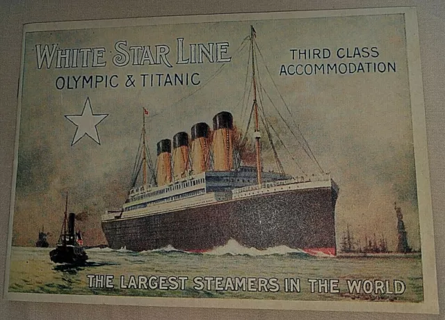 TITANIC WHITE STAR Line Book Brochure 1912 Ship Cabins Retro Disaster  Photos USA EUR 14,36 - PicClick FR