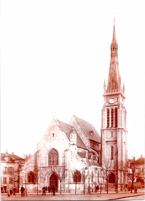 Tirage Albuminé Original Caen Abbaye Aux Dames - Photo Ancienne 13x17,5 Cm, Vers 1900