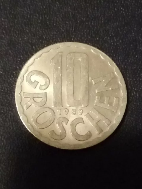 1989 Austria 10 groschen coin. Circulated & Collectable!