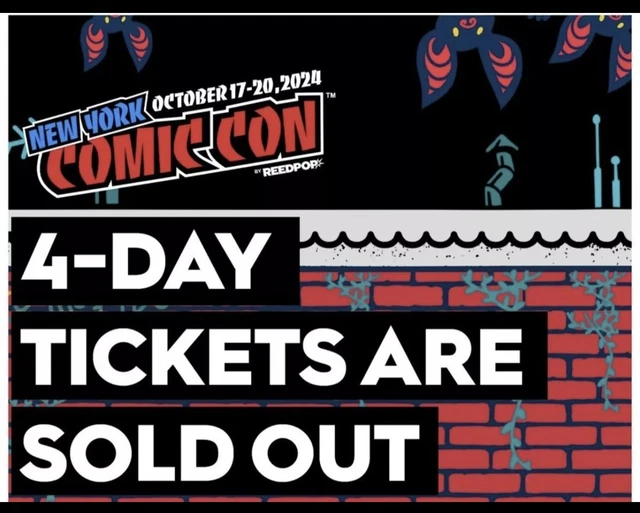 NEW YORK COMIC Con NYCC 2024 4 Day Pass 0.99 PicClick
