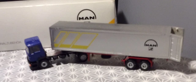 Miniature Camion Poubelle MAN Absetzkipper NZG Conrad - Métal, échelle 1:50, Occasion