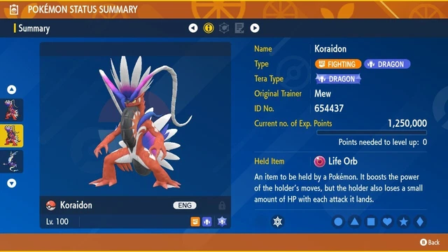 thumbnail image 2 of 6IV Kubfu Pokemon Scarlet & Violet EV-Trained Non-Shiny Raid Ready For Nintendo Switch 2 of 5