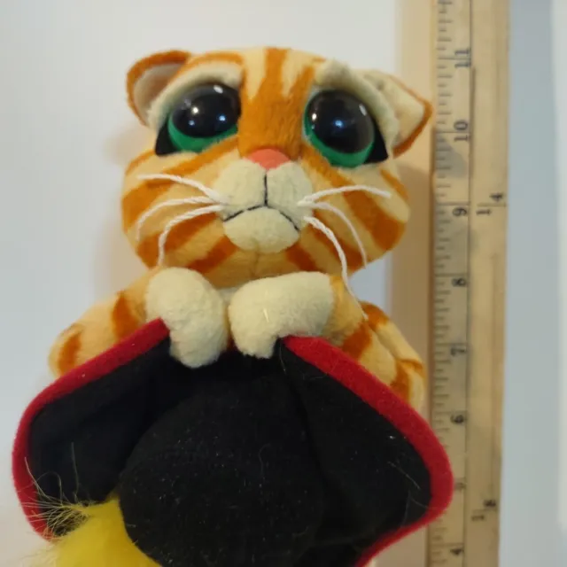 Puss In Boots Plush Shrek 2 Holding Hat Stuffed Animal Sad Eyes Cat Hasbro 2004