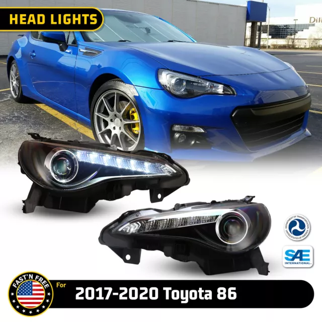 LED Headlights for 2013-2016 Scion FR-S 2013-2016 Toyota 86 Subaru BRZ DRL Lamps