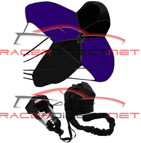 Racerdirect 790 Jr Dragster Parachute Spring Loaded Black & Purple Safety Chute