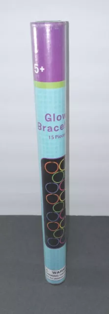 Glow Bracelets - Glows In The Dark - 15 Ct. Asst Colors, Dance Party, RAVE Disco