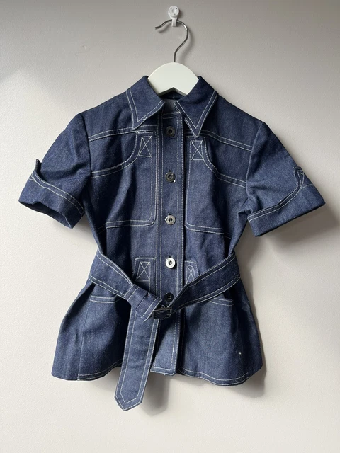 RARE Kids Vintage Terlenka Denim Jacket Age 4 Autumn Spring Fashion