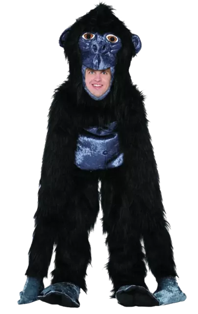 Mens Gorilla Monkey Animal Fancy Dress Costume