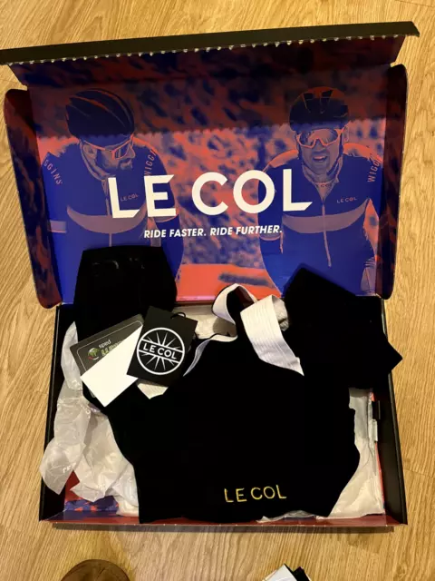 Le Col Mens Hors Categorie cycling Bib Shorts, Size XS, Black, brand new in box