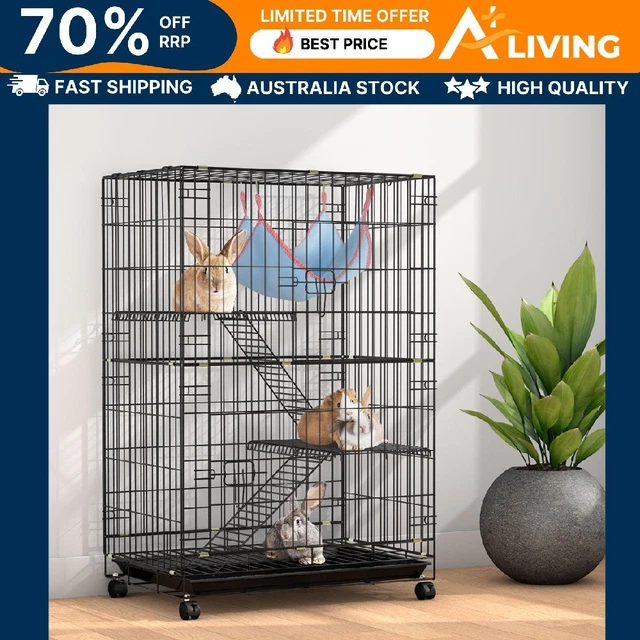 Rabbit Cage Indoor Hutch Guinea Pig Bunny Ferret Hamster Pet Cage Outdoor