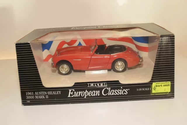 A19 1:18 Ertl European Classics 1961 Austin Healey 3000 Mark Ii Rouge Mib Rare !