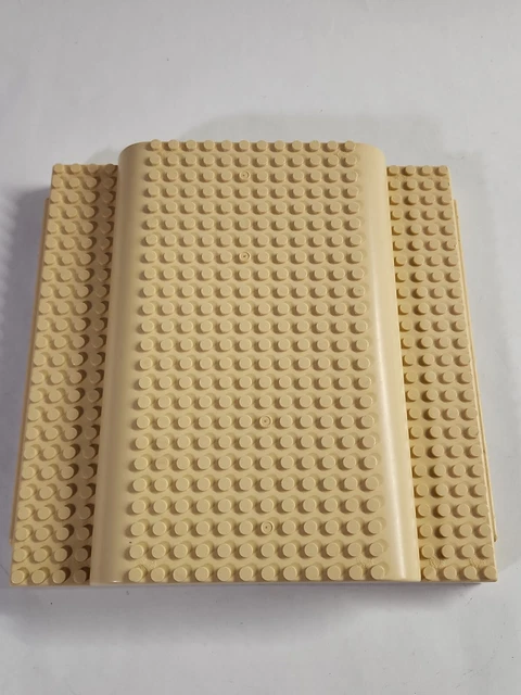 Ritvik Mega Bloks Raised Baseplate Tan 2- Tier Base 7.5" x 7.5" x 1.5" Display