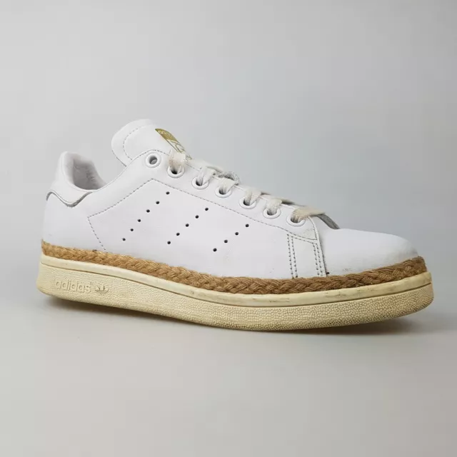Adidas originals stan smith bold rope-trimmed leather sneakers on sale
