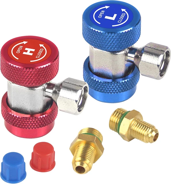 Adapter R134A Air Conditioning Adjustable Quick Coupler Connector Adapters