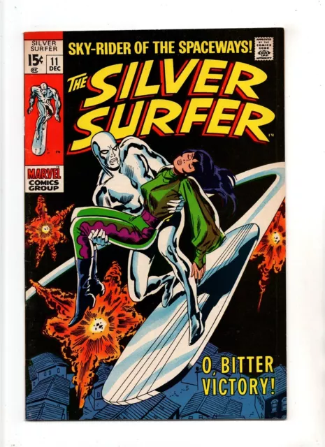 Silver Surfer #11 NM 9.4 HIGH GRADE Marvel Comic John Buscema Art Silver Age 15¢