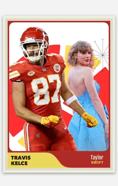 Travis Kelce & Taylor Swift ‘Engaged!’ Custom Refractor Trading Card – 2025 NFL Football