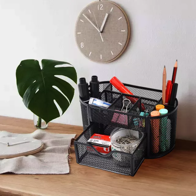 Mesh Metall Büro-Organizer Schreibtisch-Zubehör mit Schublade und Stifthalter