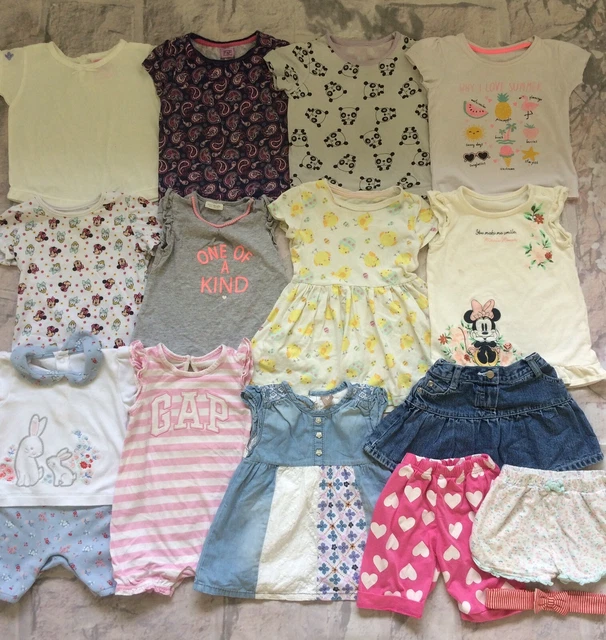 Baby Girls 12-18 Months Clothes Bundle Dress Tops Shorts Skirt Gap Next TU Etc