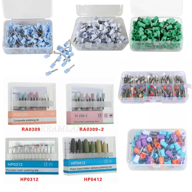 Dental Rubber Prophy Polishing Cups Brushes Teeth Polisher Latch type 100/200pcs