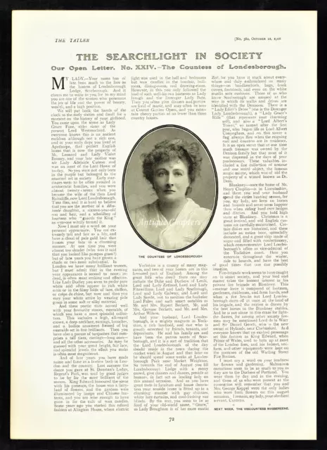 Artículo fotográfico de 1908 de Lady Grace Fane condesa de Londesborough N223