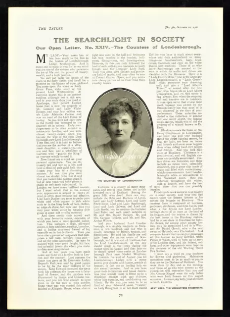 Lady Grace Fane Countess Of Londesborough 1908 Photo Article N223