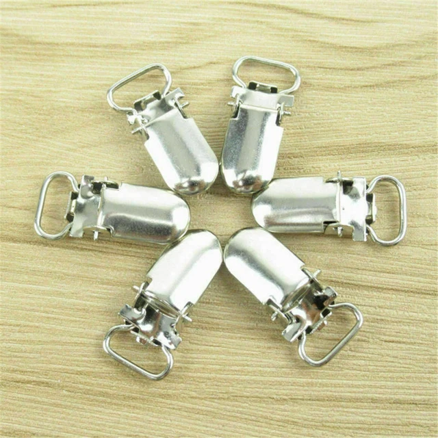 10Pcs Insert Pacifier Metal Holder Suspender Clips Mitten For DIY Craft 10mm