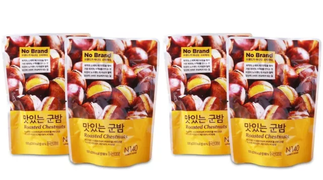KOREAN E-MART NO Brand Delicious GoonBam Roasted Chestnuts 100g x 4pack  $41.50 - PicClick