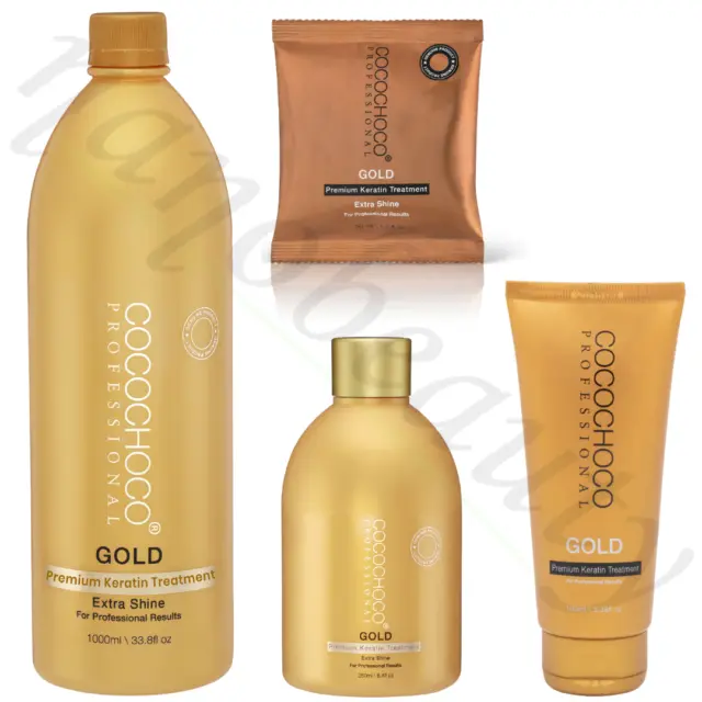 Cocochoco Gold Brazilian Keratin Hair Treatment Straightening + Shampoo Kit