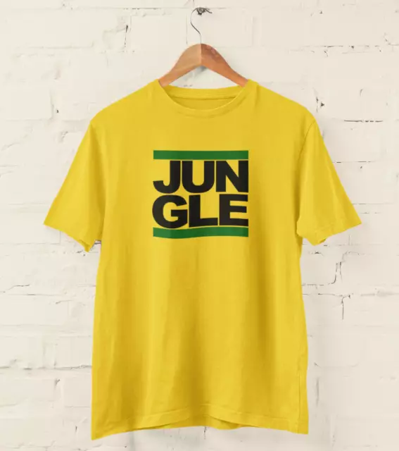 JUNGLE T-SHIRT (DMC DNB Drum and Bass Junglist DJ Dub Step Reggae Ragga Rave Run