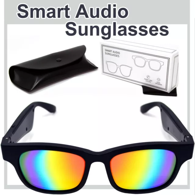 Bone Conduction Glasses Sunglasses Stereo Bluetooth Waterproof Headset