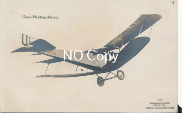 Foto Flugzeug Oldtimer Union Pfeildoppeldecker X121