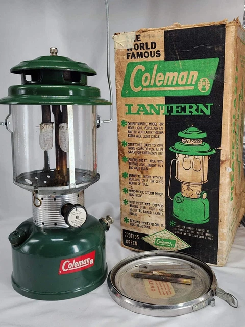 VINTAGE COLEMAN LANTERN Model 220F - Gently Used - 14 1/2