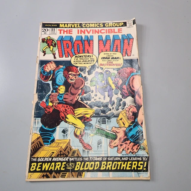 The Invincible Iron Man #55 Marvel 1973 Thanos and Blood Brothers
