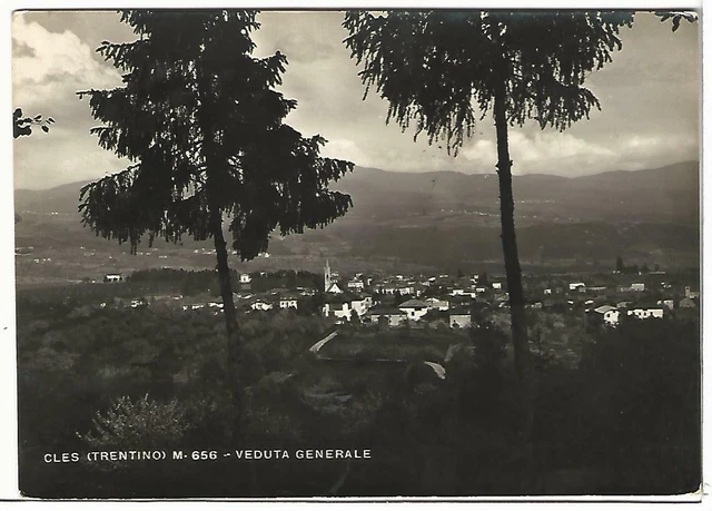 TRENTO (113) - CLES (Trentino) Veduta generale - FG/Vg 1954