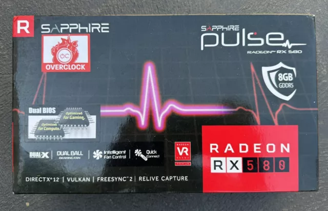 SAPPHIRE Pulse AMD Radeon RX 580 8GB GDDR5 Graphics Card (11265-05-20G)